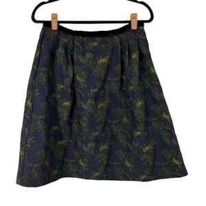 Max Studio Womens Navy Green Floral Renee Jaqcuard Knee Length‎